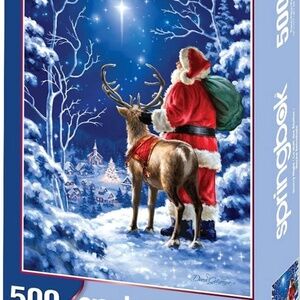 Springbok Starry Night Santa 500 piece Jigsaw Puzzle